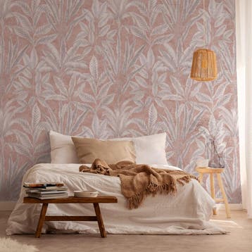 Profhome 393161-GU Fotobehang palmen mat roze grijs 1,59 m, Verzenden