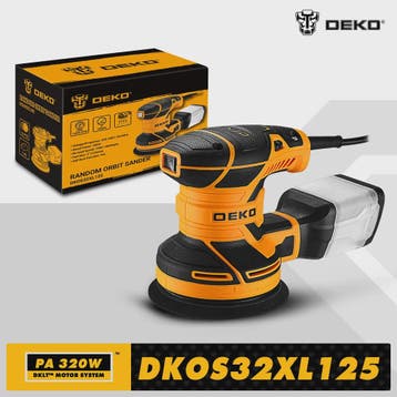 DEKO DKOS32XL125 320W Excentrische Schuurmachine - 14000 RPM, Verzenden, Nieuw