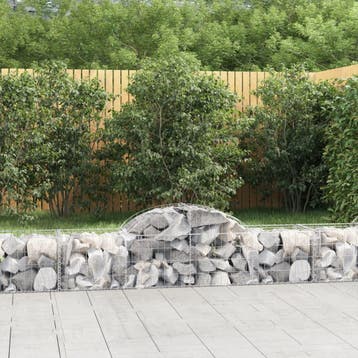vidaXL Schanskorven 14 st gewelfd 200x50x40/60 cm, Tuin en Terras, 100 cm of meer, Verzenden, Nieuw, Metaal