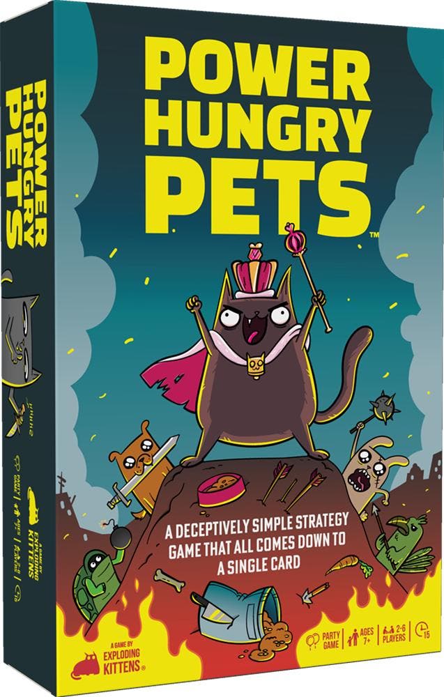 Power Hungry Pets | Exploding Kittens - Kaartspellen, Hobby en Vrije tijd, Gezelschapsspellen | Kaartspellen, Nieuw, Verzenden