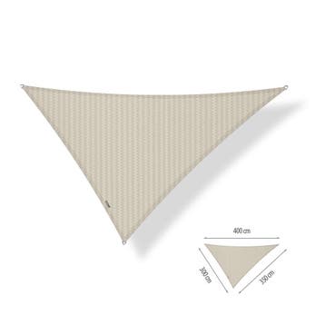Schaduwdoek driehoek ongelijkzijdig 3x3,5x4 Sahara sand, Ophalen of Verzenden, Nieuw