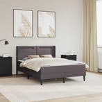 vidaXL Bedframe met matras Grijs 160 x 200 cm Kunstleer, Verzenden, Nieuw