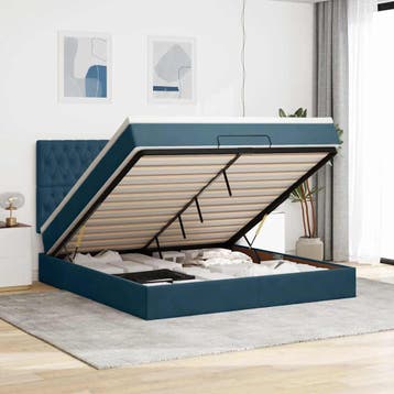 vidaXL Ottoman bed met matrassen 160x200cm fluweel, 200 cm, Stof, 160 cm, Verzenden