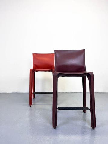 Cassina - Mario Bellini - Kruk (2) - Cab 410 - Leder, Staal