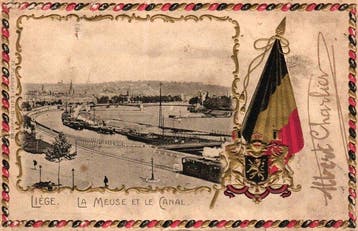 België - Stad en Landschap - Stad Luik - uit oud album met, Gelopen