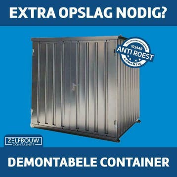 Prachtige 5x2 zelfbouwcontainer met dubbele deur nu korting!