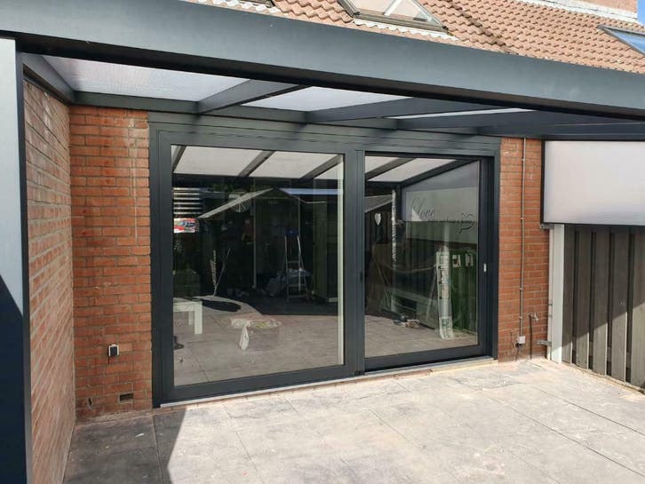 Kunststof schuifpui inclusief plaatsen, Doe-het-zelf en Verbouw, Kozijnen en Schuifpuien, Schuifpui, Nieuw, Inclusief glas, Kunststof