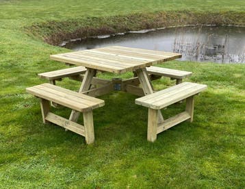 Picknicktafel, Stockholm, vierkant, Tuin en Terras, Ophalen of Verzenden, Nieuw
