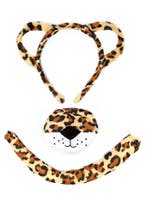 Luipaard Haarband Oren Neus Staart Diadeem Set Bruin Lichtbr, Kleding | Dames, Ophalen of Verzenden, Nieuw, Carnaval, Accessoires