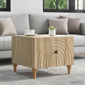 vidaXL Salontafel met lade Sonoma Eiken 49 x 50 x 40 cm, Huis en Inrichting, Verzenden, Nieuw, Overige houtsoorten, 50 tot 100 cm