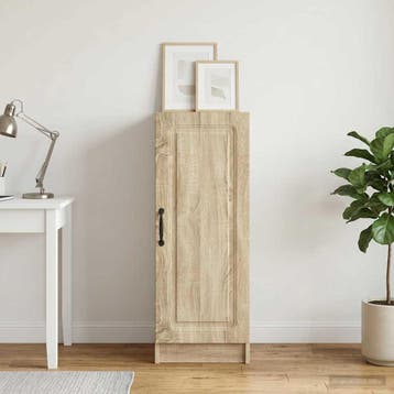 vidaXL Dressoir Sonoma Eiken 33 x 34,5 x 87 cm Bewerkt hout, Verzenden, Nieuw, Overige houtsoorten, Minder dan 50 cm