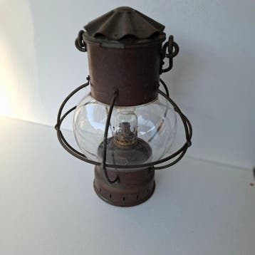 scheepslamp - koper glas