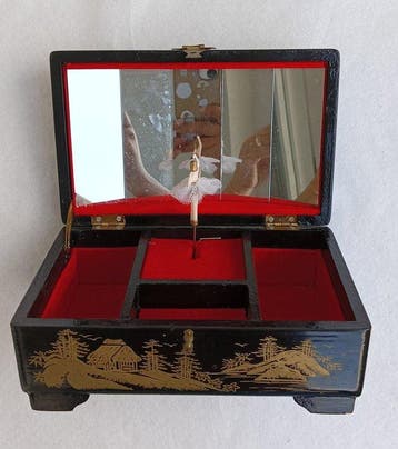 Muzikale juwelendoos - 1950-1960 - gelakt hout - Japanse, Antiek en Kunst