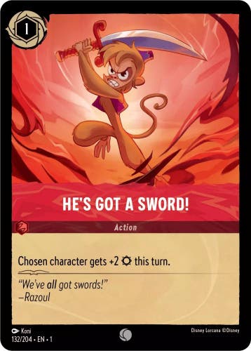 [132/204] - HES GOT A SWORD ENG NON-FOIL [M/NM], Ophalen of Verzenden, Nieuw
