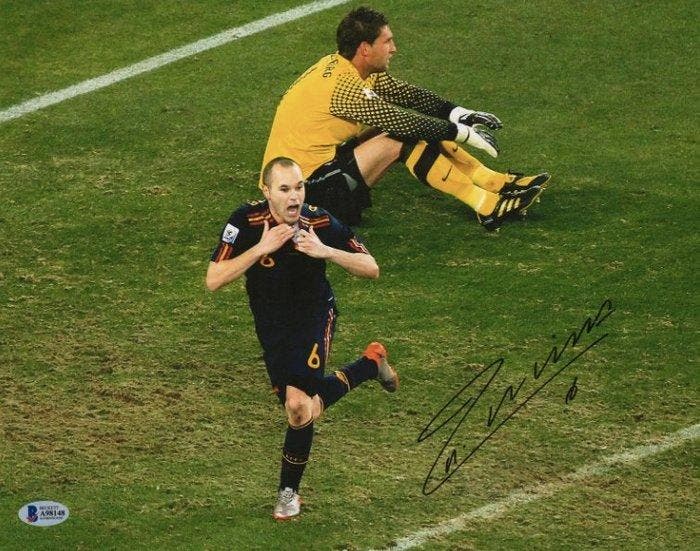 Spain - Wereldkampioenschap Voetbal - Andres Iniesta - Foto,, Verzamelen, Overige Verzamelen