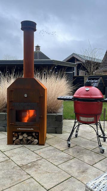 Tuinhaard met pizzaoven Cortenstaal, Verzenden, Nieuw