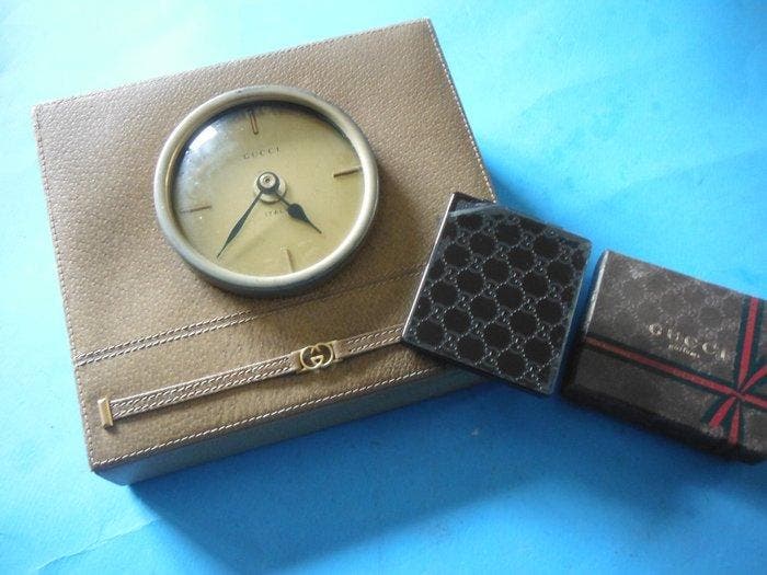 Klok (2) - Gucci - Metaal - 1970-1980, Antiek en Kunst, Antiek | Klokken