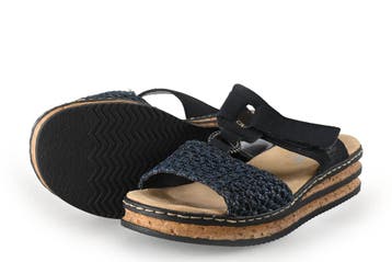 Rieker Sandalen in maat 39 Blauw, Kleding | Dames, Sandalen of Muiltjes, Zo goed als nieuw, Rieker, Verzenden