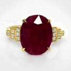 Zonder minimumprijs - Ring - 14 karaat Geel goud, HRD 7,03, Sieraden, Tassen en Uiterlijk, Ringen, Nieuw
