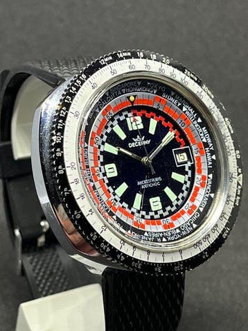 Decerny - World Timer DIVER - NOS - Zonder minimumprijs -, Sieraden, Tassen en Uiterlijk, Nieuw