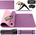 Yogamat - Fitness mat - Sportmat - Yoga mat extra dik - Roze, Sport en Fitness, Yoga en Pilates, Verzenden, Zo goed als nieuw