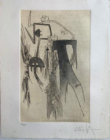 Wifredo Lam (1902-1982) - Composizione con figure