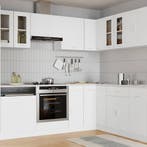 vidaXL Bovenkast Lyon 60x31x60 cm bewerkt hout wit, Verzenden, Nieuw, Wit