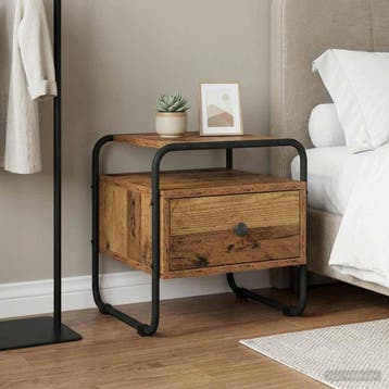vidaXL Nachtkastje Oud hout Bewerkt hout, Minder dan 45 cm, Verzenden, Nieuw, Minder dan 55 cm