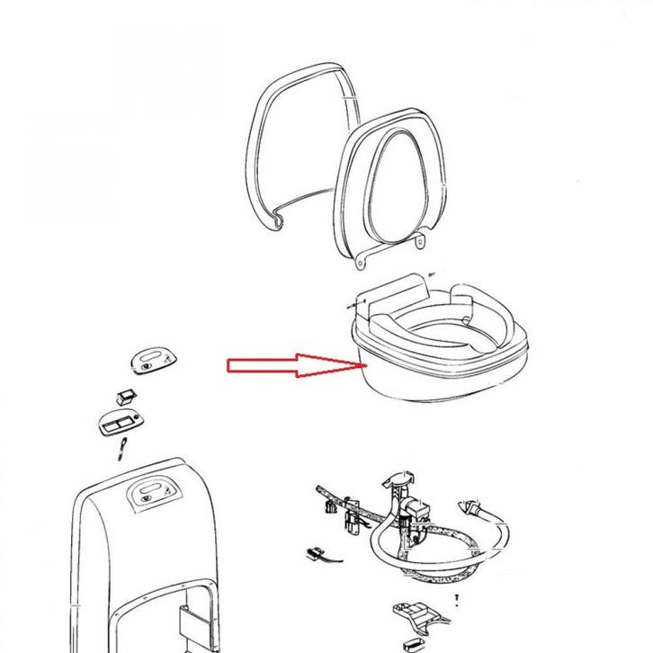 Thetford Toilet Bowl C200, Caravans en Kamperen, Camper-accessoires, Nieuw, Ophalen of Verzenden