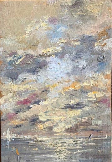 Giuseppe Sacheri (1863-1950) - Impressione a Venezia
