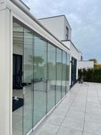Glazen schuifwanden op maat | Voor aluminium en houten, Tuin en Terras, Overkappingen, Nieuw, Veranda