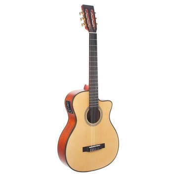 Valencia VA434CE Cutaway Klassieke Gitaar 4/4 Wit, Ophalen of Verzenden, Nieuw