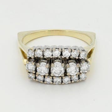 Ring - 14 karaat Geel goud Diamant (Natuurlijk), Nieuw