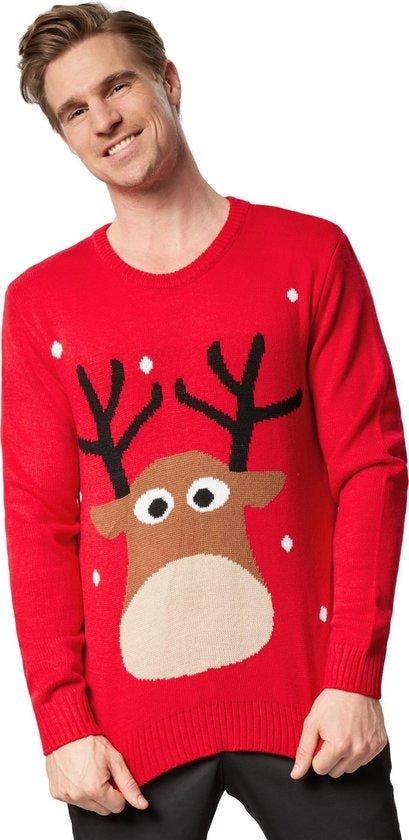 2dekans | Dressforfun Kersttrui sympathiek rendier XXL -, Diversen, Kerst, Zo goed als nieuw, Ophalen of Verzenden