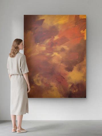 Laura Capellini Art - EARTHY COMPOSITION (XL) Acrylic on