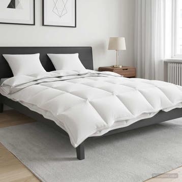 vidaXL Vol jaar dekbed Wit 240 x 220 cm Bamboevezel, Verzenden, Nieuw, Wit