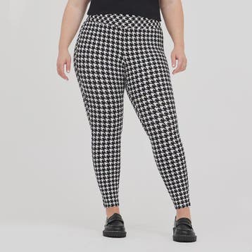 Plus Size Leggings Dames met Pied-de-Poule Print - Hoge Tail, Kleding | Dames, Verzenden, Nieuw