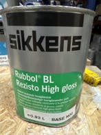 SIKKENS RUBBOL BL Rezisto high gloss - Ral 9005 Zwart - 1..., Doe-het-zelf en Verbouw, Verf, Beits en Lak, Zwart, Nieuw, Ophalen of Verzenden
