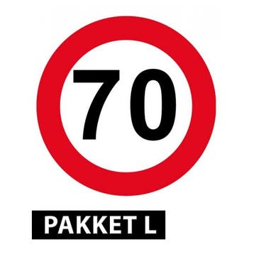 Feestartikelen 70 jaar pakket groot - 70 jaar versiering, Ophalen of Verzenden, Nieuw