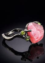 Toermalijn - Zilver - Ring - Ruwe schoonheid, Verzamelen