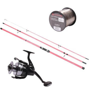 Ultimate Beachforce Pink Combo Strand Hengelset 4.20m, Verzenden, Nieuw