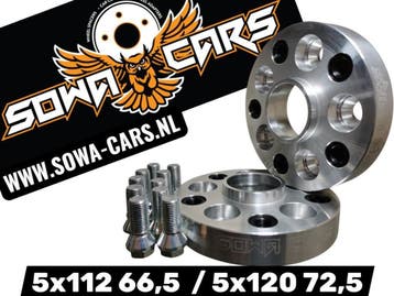 Adapters / Steekadapters 5x112 (66,5) naar 5x120 (72,5) 20mm, Auto diversen, Tuning en Styling, Verzenden