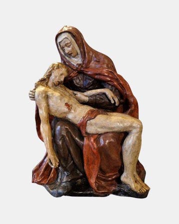 sculptuur, Scultura in terracotta policroma Pietà - Scuola, Antiek en Kunst
