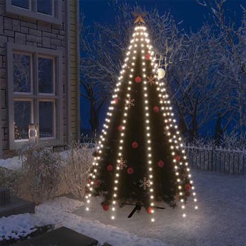 vidaXL Kerstboomverlichting met 250 LEDs koudwit net 250 cm, Verzenden, Nieuw, Kunststof