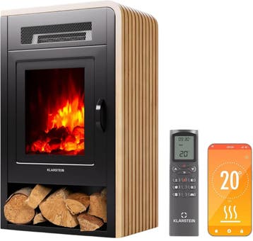 Klarstein elektrische haard 1900W | Hout | JouwKlimaatkast, 30 tot 80 cm, Minder dan 60 cm, Ophalen of Verzenden, 800 watt of meer