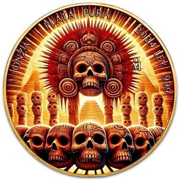 Mexico. 1 Onza 2024 1 oz Mexican Libertad Tzompantli 24k
