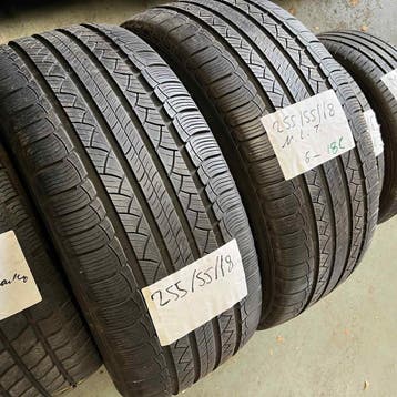 2 x Michelin 255-55-18 Zomerbanden 6mm, 18 inch, Gebruikt, 255 mm, Ophalen of Verzenden