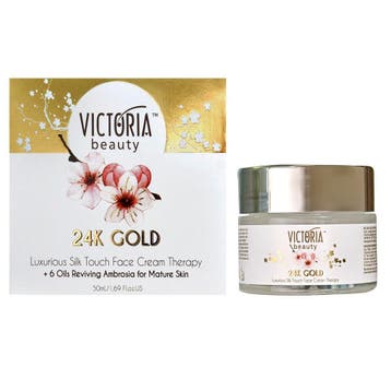 Natuurlijke satijnen anti-age gezicht creme met 24K goud -, Nieuw