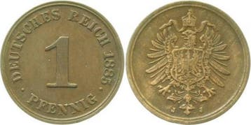 Duitsland 1 Pfennig 1885j vz- J 001, Verzenden