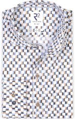 R2 Poplin Overhemd Print Multicolor maat 41 Heren, Verzenden, Nieuw, R2 Amsterdam